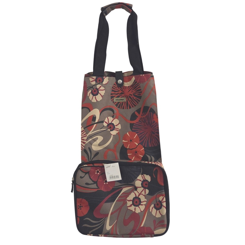 Reisenthel Mini Maxi Troll Foldable Floral Rolling Shopping Bag Market Tote NEW